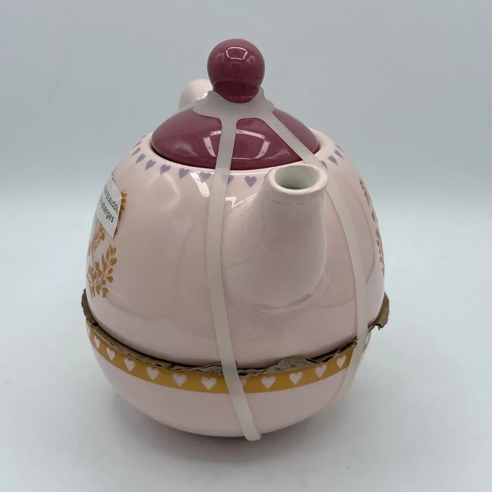 Netflix BRIDGERTON Regal Stacking Teacup & Teapot Gold Limited EUC - Never Used